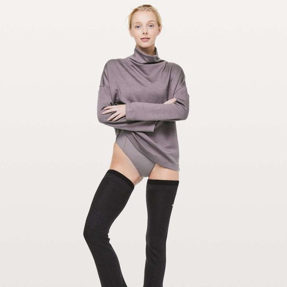 Lululemon Principal Dancer Funnel Neck Sweater in Lunar Rock - Picture 1 of 6
